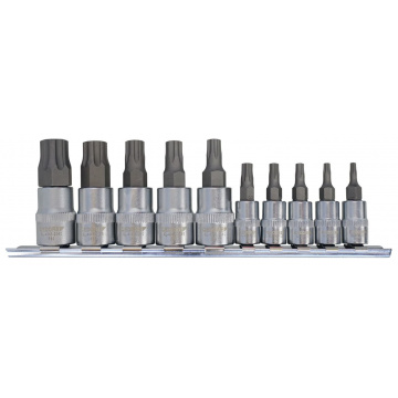 Skruvmejselbitshylsset, 1/4" + 3/8", IP TX-Plus, 10-st Klann