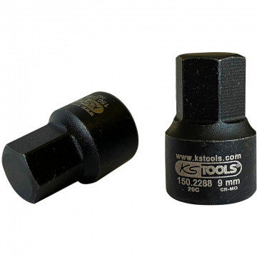 1/4" Krafthylsa För Sexkantskruvar Med Insex På Bromsok, 9 mm KS Tools
