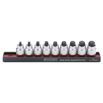 Hylssats 3/8" Insex 4-12mm Låg Med Hållare 9-Delar Sonic