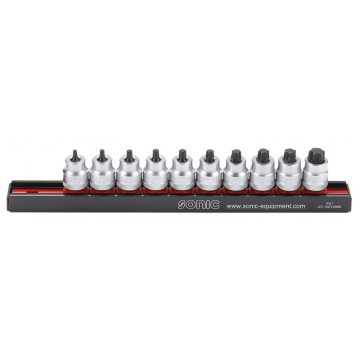 Hylssats 3/8" Torx T10-T55 Korta Med Hållare 10-Delar Sonic