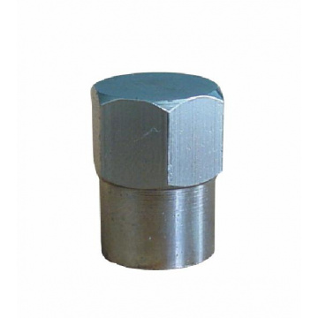 Ventilhatt, sexkant chrome, med tätning -100 pack Italmatic