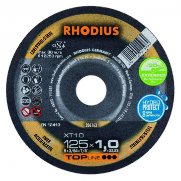 Kapskiva XT10 125x1,0x22,23mm Rhodius