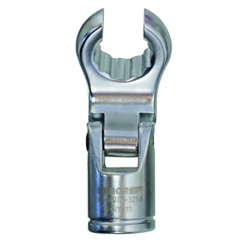 Böja. Ringnyckelinsatser, waf 14 mm, (D-6 platt), 3/8" Klann