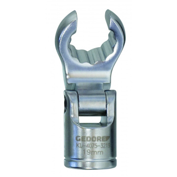 Böja. Ringnyckelinsatser, waf 19 mm, (D-6 platt), 3/8" Klann