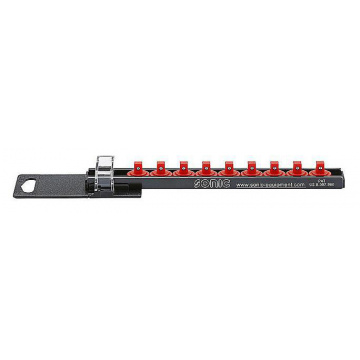 Hylsskena 1/4" Med 9 Clips Sonic