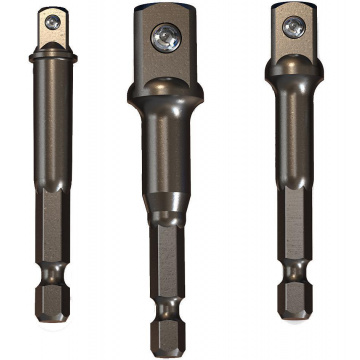 Hylsadapter Kraft, 1/4", 3/8" & 1/2" Från 1/4" Hex 3-Delar ProMeister