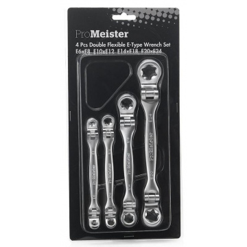 Ringnyckelsats Torx Flex E6-E24 4-Delar ProMeister