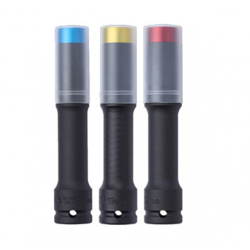Hjulbutlshylsor 1/2" långa, 17/19/21 mm Sonic