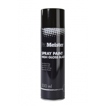 Spray Paint High Gloss Black500ml ProMeister