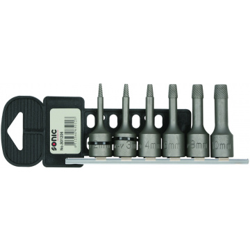 Skruvutdragarsats 3/8" 2-10mm 6-Delar Sonic