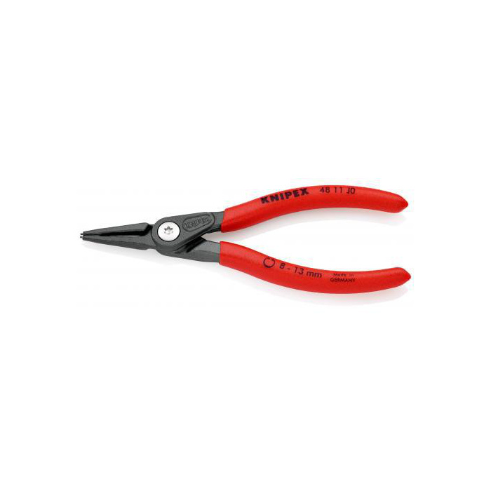 Huvudbild för Precisionslåsringstång för innerringar i borrhål med plastöverdrag som ger säkert grepp grå, försedd med korrosionsskydd 140 mm Knipex