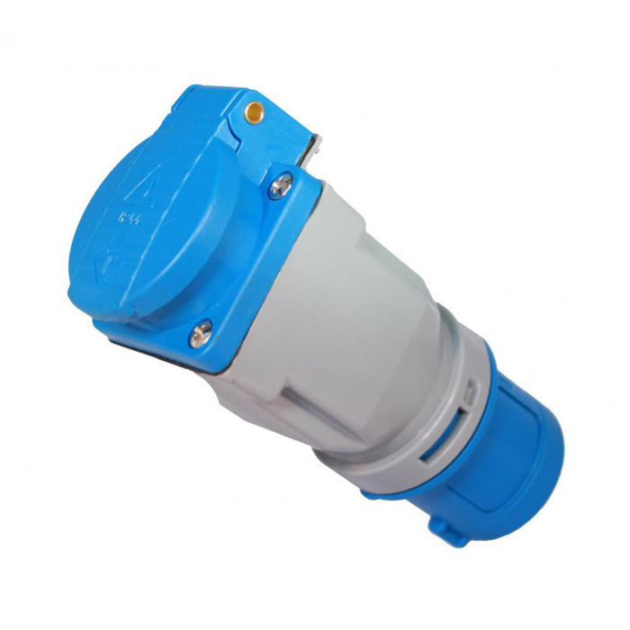 Huvudbild för Adapter Cee 3-Pol, 16A Hane, Hona Schuko, Kabelarea: 1-2.5 mm2 Nelco