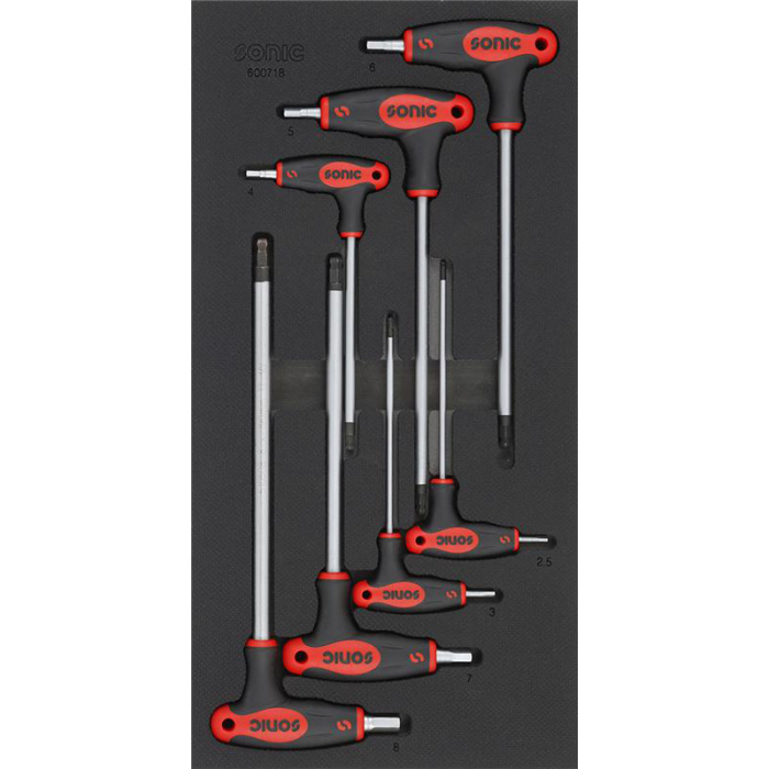 Huvudbild för T-Handtagssats Insex 2,5-8mm SFS 1/3 7-Delar Sonic