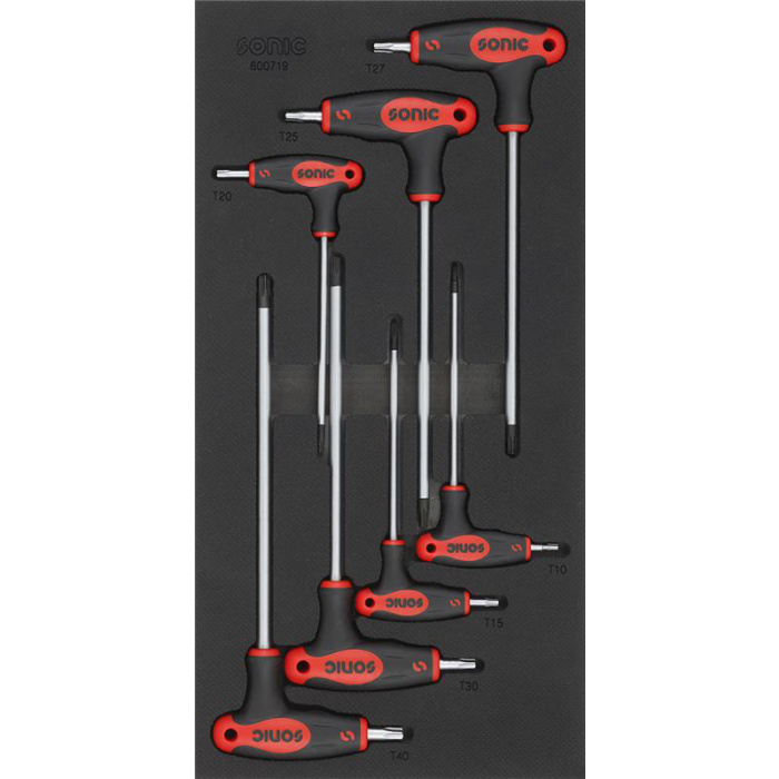 Huvudbild för T-Handtagssats Torxs T10-T40 SFS 1/3 7-Delar Sonic