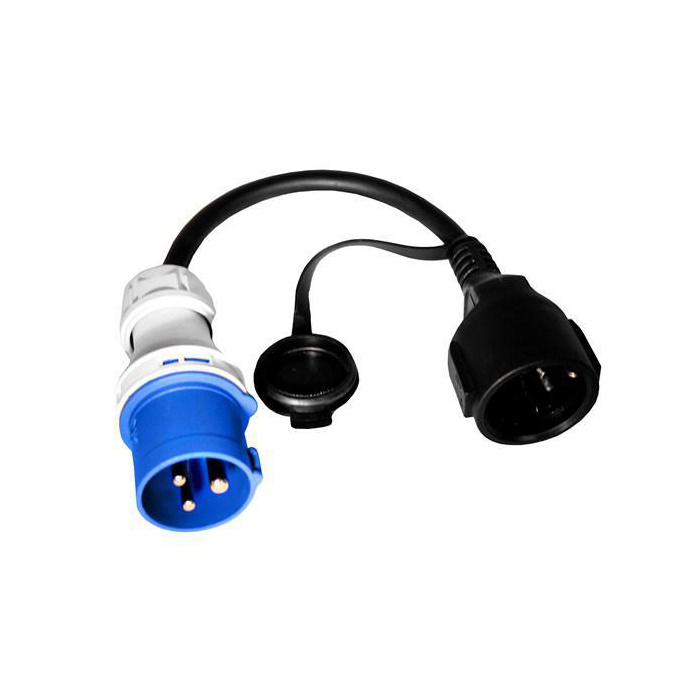 Huvudbild för Adapter 0,3 m, Cee 3-Pol Hane, Hona Schuko Nelco