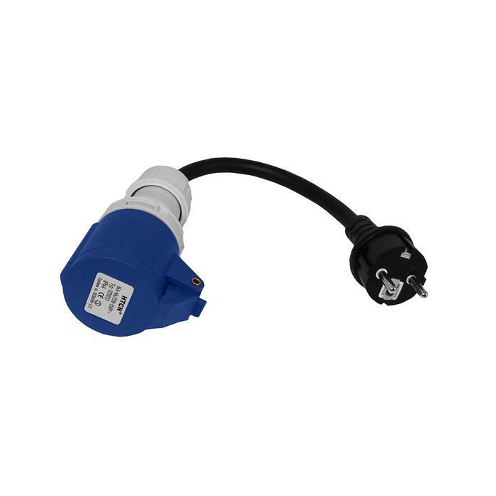 Huvudbild för Adapter 0,3 m, Schuko Hane, Hona Cee 3-Pol Nelco