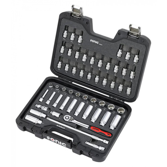 Huvudbild för Hyls & Biltshylssats 3/8" Tum BMCS (SAE) 53-Delar Sonic