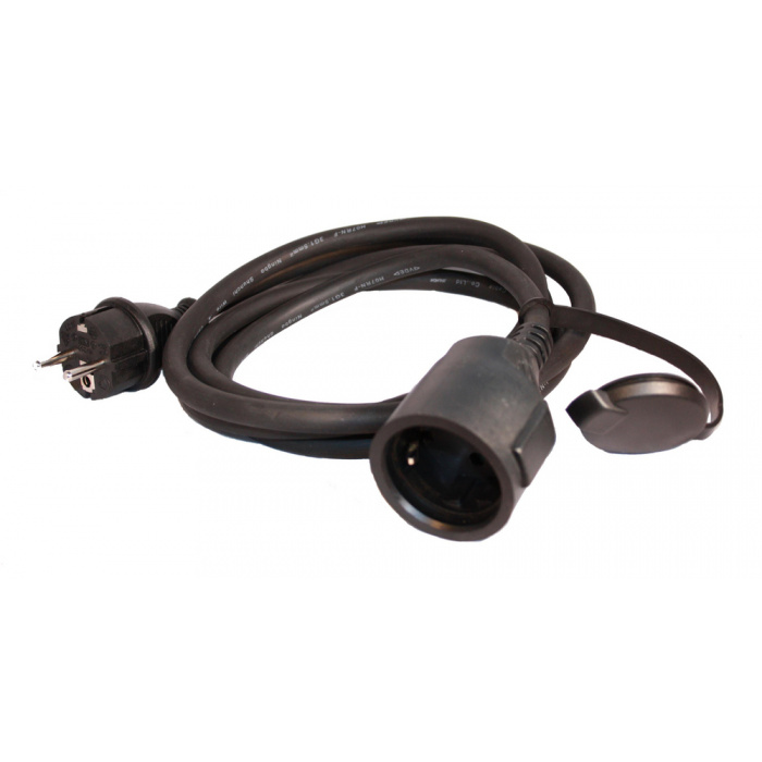 Huvudbild för Skarvsladd Schuko, 5m, 250Vac, 16A, Rdoe 3G1,5, H07Rn-F, IP44 NECORE