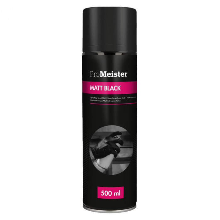 Huvudbild för Spray Paint Matt Black 500ml ProMeister Huvudbild för Spray Paint Matt Black 500ml ProMeister
