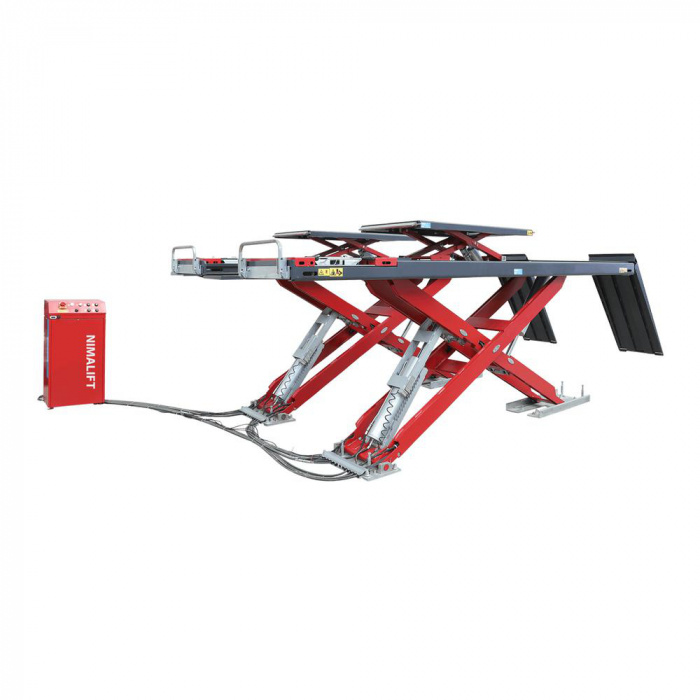 Huvudbild för Körbanelyft - 5,5T - 5,2m körbanor med inbyggd sax i körbanan. Nimalift