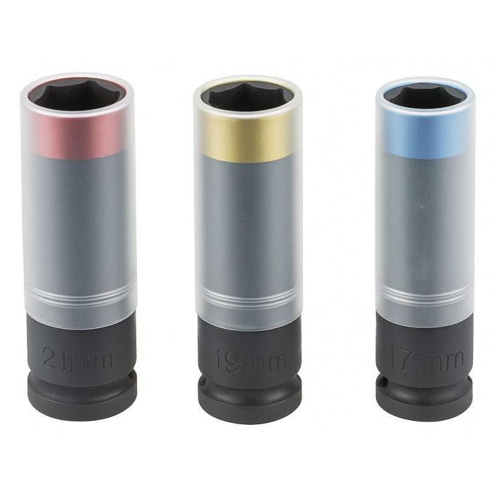 Huvudbild för Hjulhylssats Kraft 1/2" Med Skydd 17, 19 & 21mm Sats Sonic