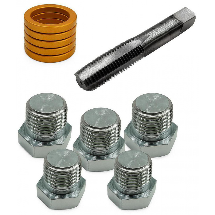 Huvudbild för Oljeplugg Reparationssats M13x1,5 (5st Brickor & 1st Plugg /Tapp) ProMeister