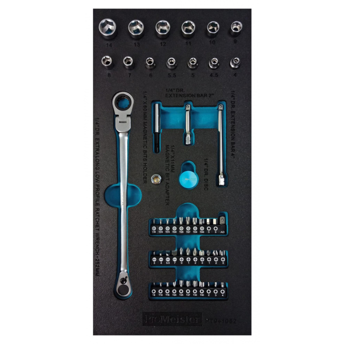 Huvudbild för Bits & Hylsor Lågprofil 52-Delar ProMeister