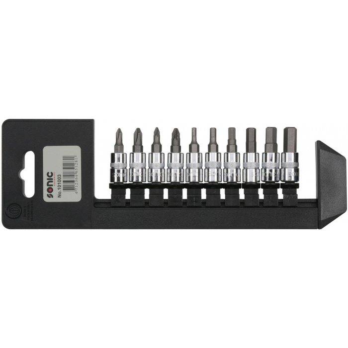 Huvudbild för Hylssats 1/4" Med Hållare 10-Delar Sonic Huvudbild för Hylssats 1/4" Med Hållare 10-Delar Sonic