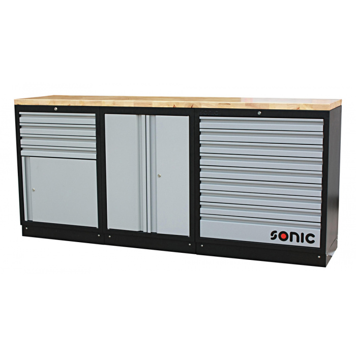 Huvudbild för Förvaringsmodul MSS 2193mm med bänkskiva i trä Sonic