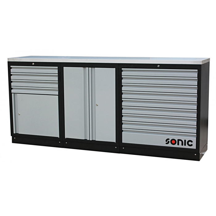 Huvudbild för Förvaringsmodul MSS 2193mm med bänkskiva i rostfritt stål Sonic