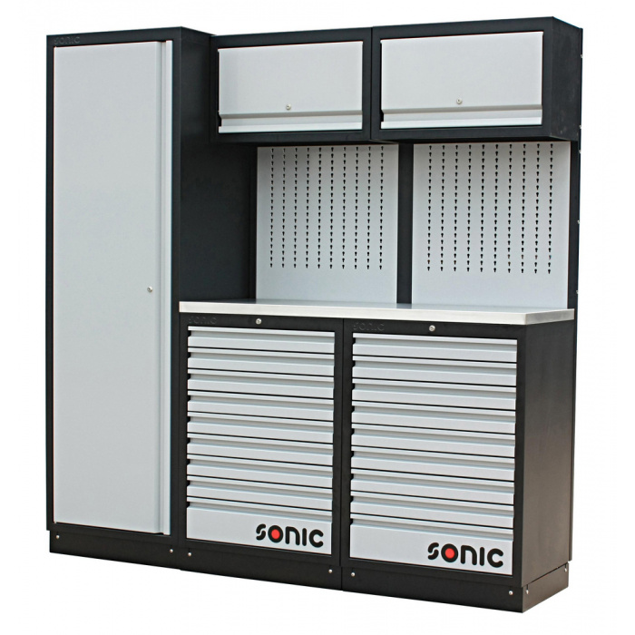 Huvudbild för Förvaringsmodul MSS 1958mm med bänkskiva i rostfritt stål Sonic