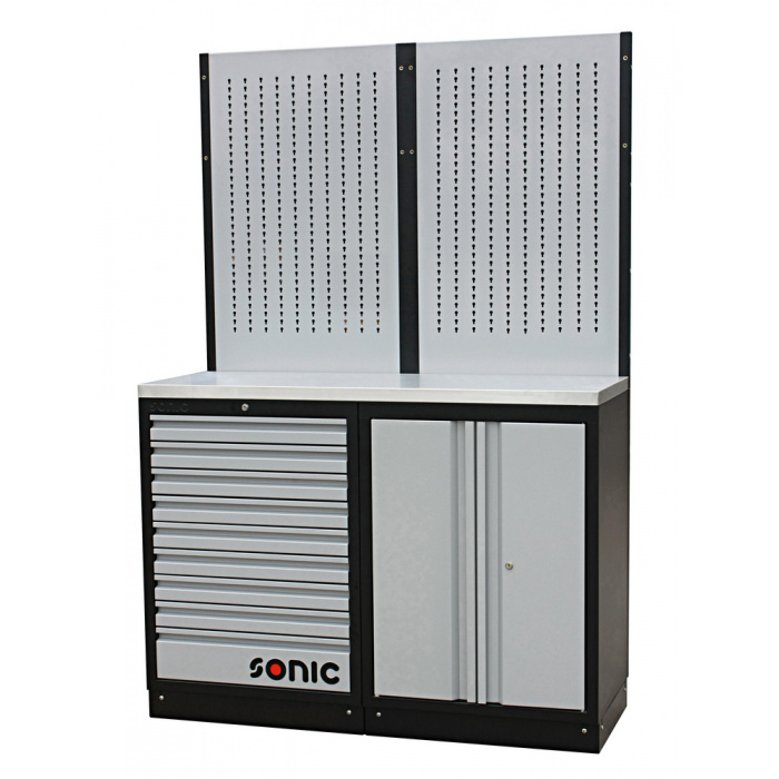 Huvudbild för Förvaringsmodul MSS 1348mm med bänkskiva i rostfritt stål Sonic