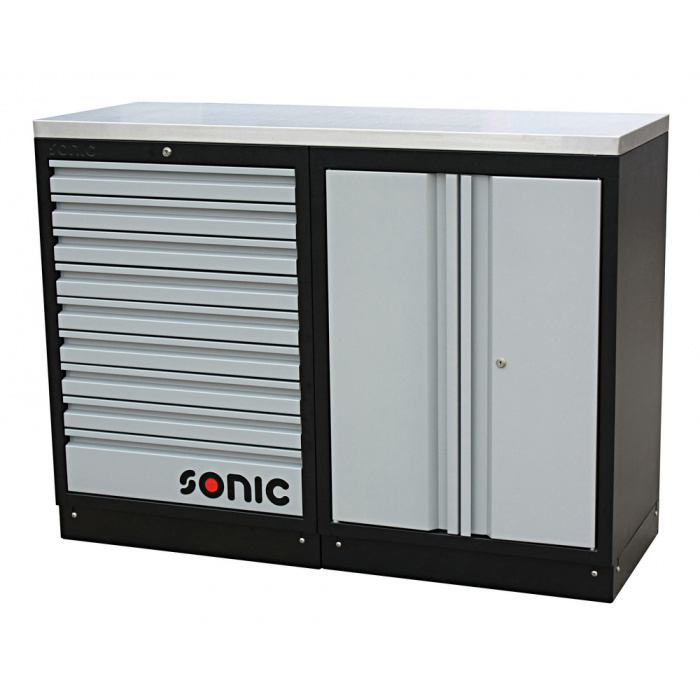 Huvudbild för Förvaringsmodul MSS 1348mm med bänkskiva i rostfritt stål Sonic