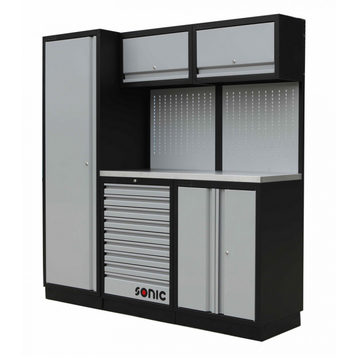 Huvudbild för Förvaringsmodul MSS 1958mm med bänkskiva i rostfritt stål Sonic