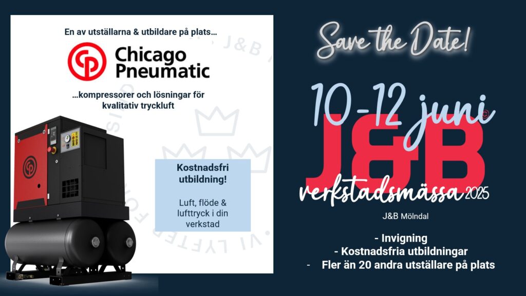 Chicago Pneumatic till J&B-mässan 10-12 juni 2025