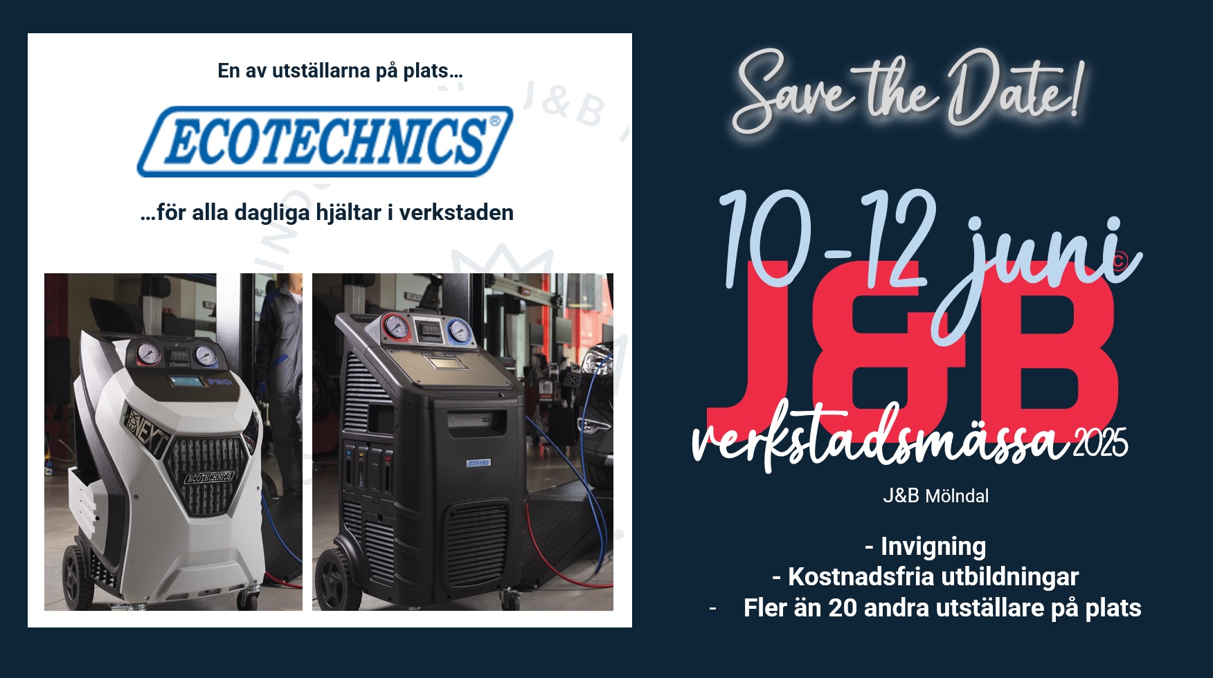 Ecotechnics till J&B-mässan 10-12 juni 2025