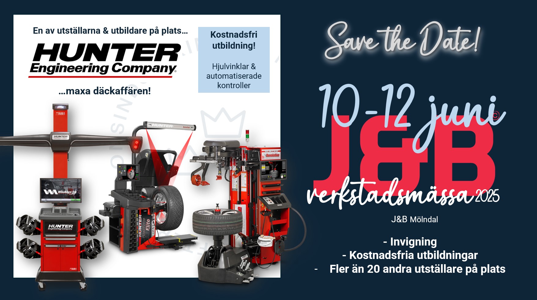 Hunter Engineering Company till J&B-mässan 10-12 juni 2025